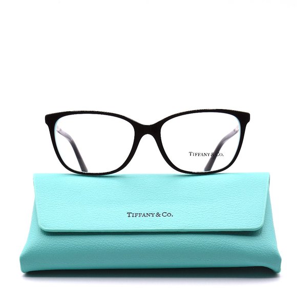 NEW TIFFANY&CO TF2215B 8055 BLACK ON TIFFANY BLUE EYEGLASSES FRAME - Picture 2 of 15